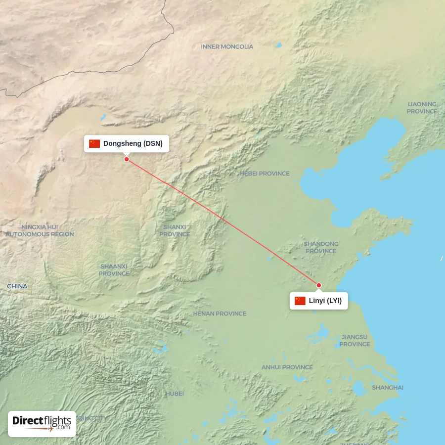 DSN - LYI route map