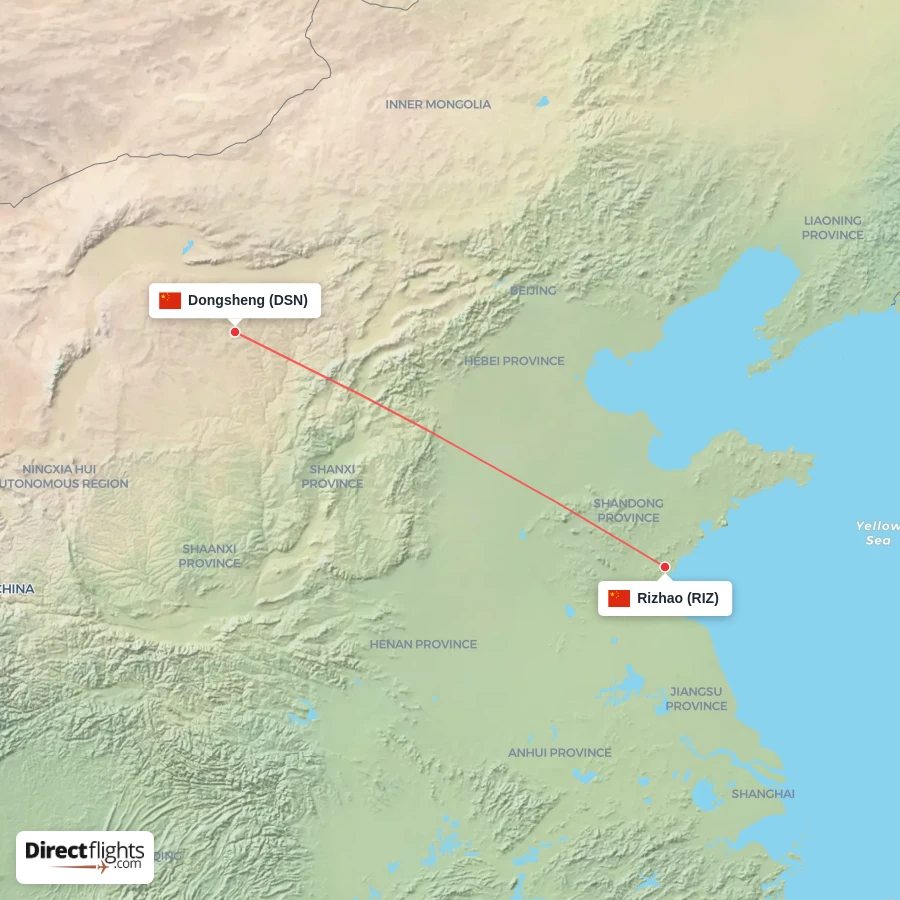 DSN - RIZ route map