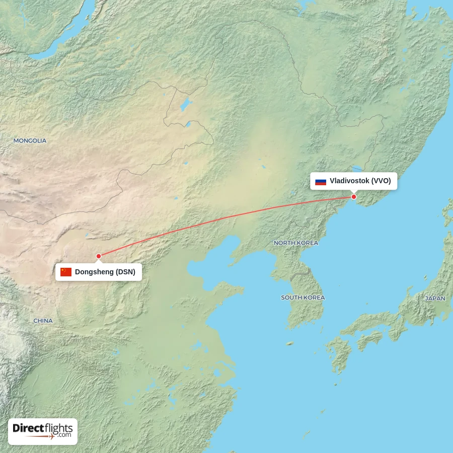 DSN - VVO route map