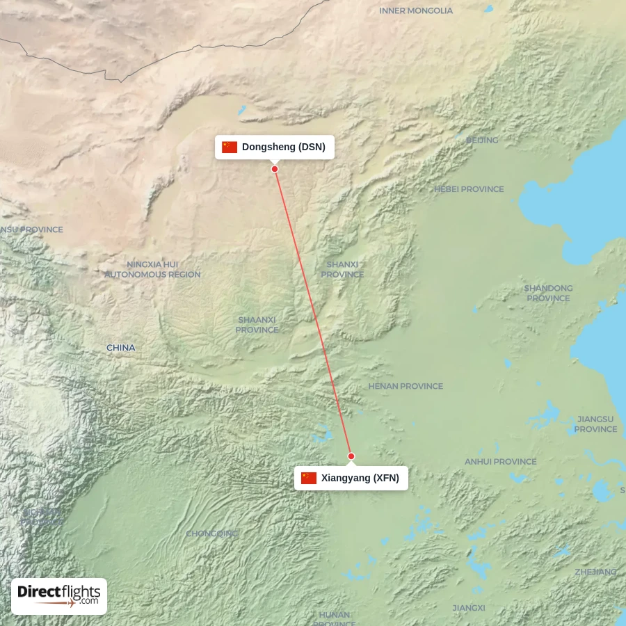 DSN - XFN route map