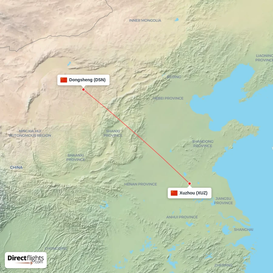 DSN - XUZ route map