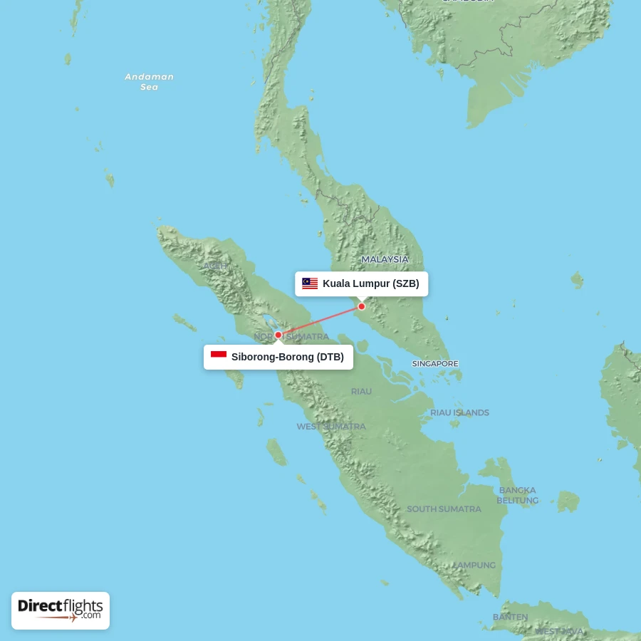 DTB - SZB route map