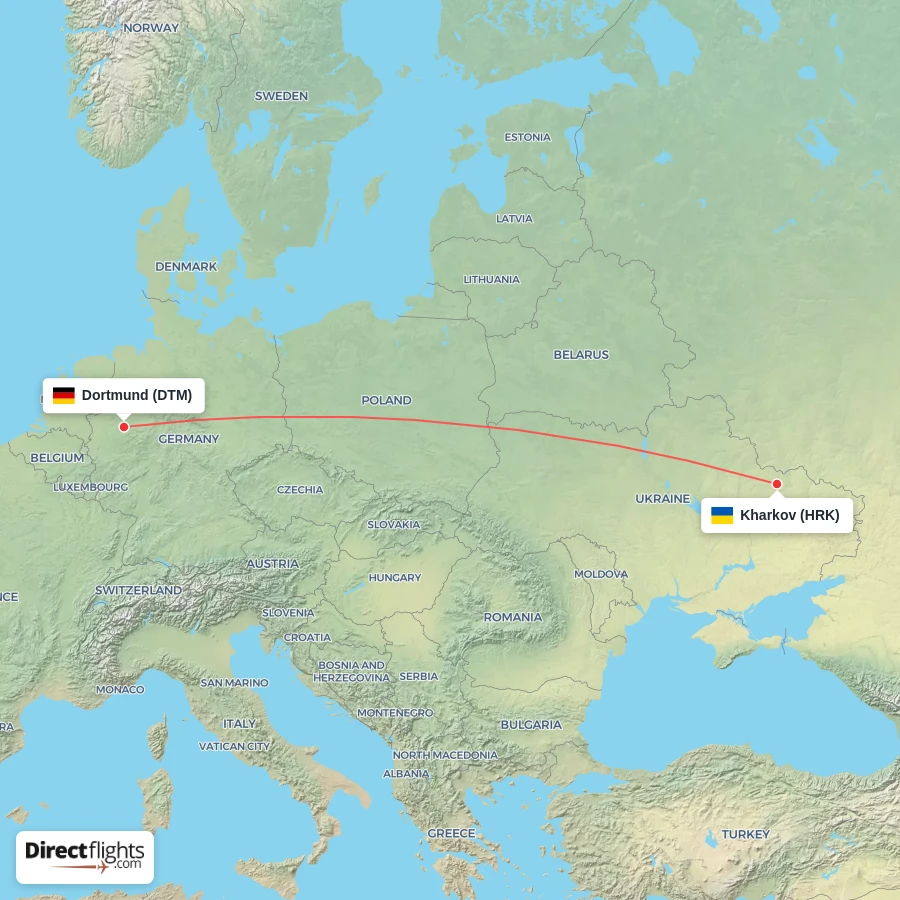 DTM - HRK route map