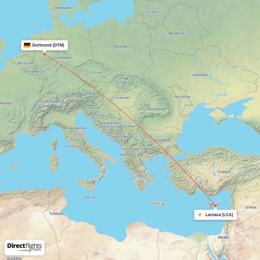 DTM - LCA route map