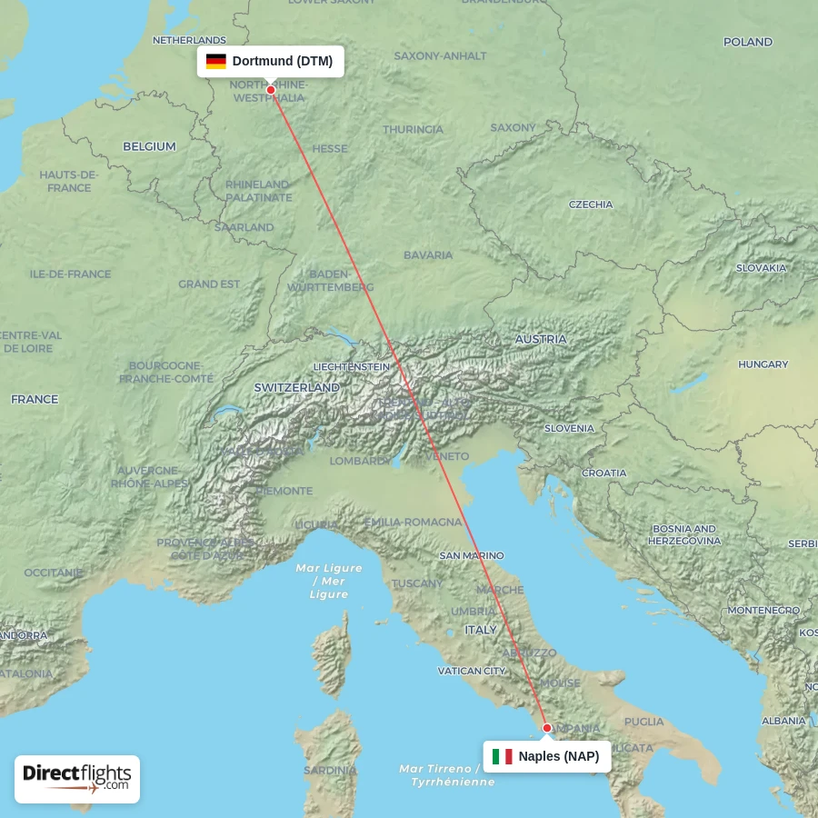 DTM - NAP route map