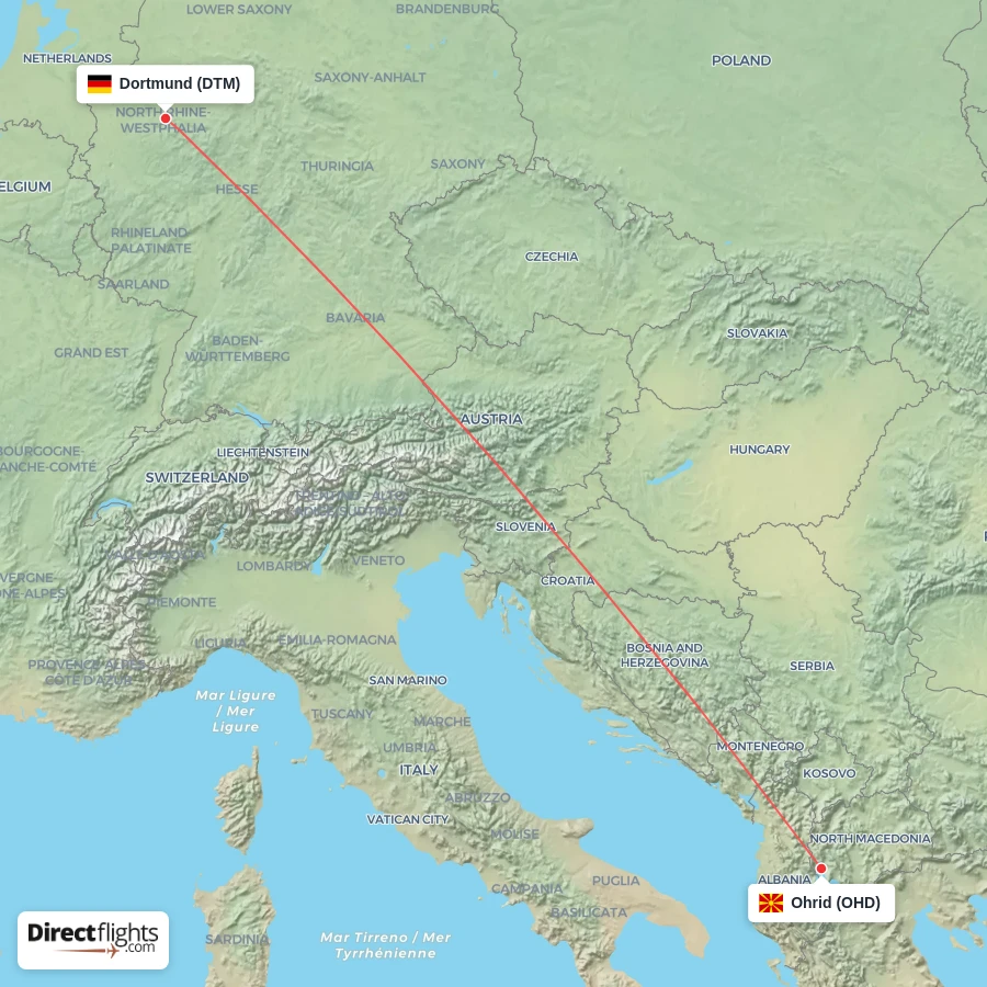 DTM - OHD route map