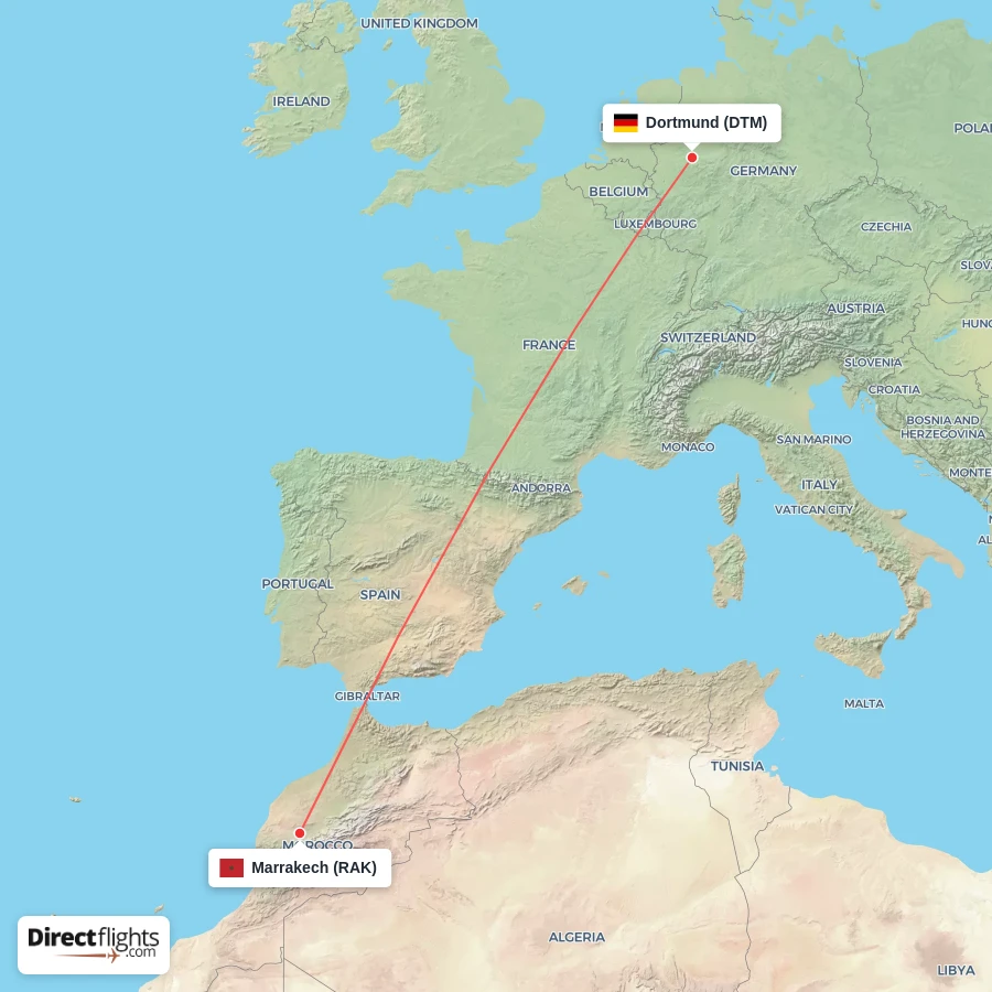 DTM - RAK route map