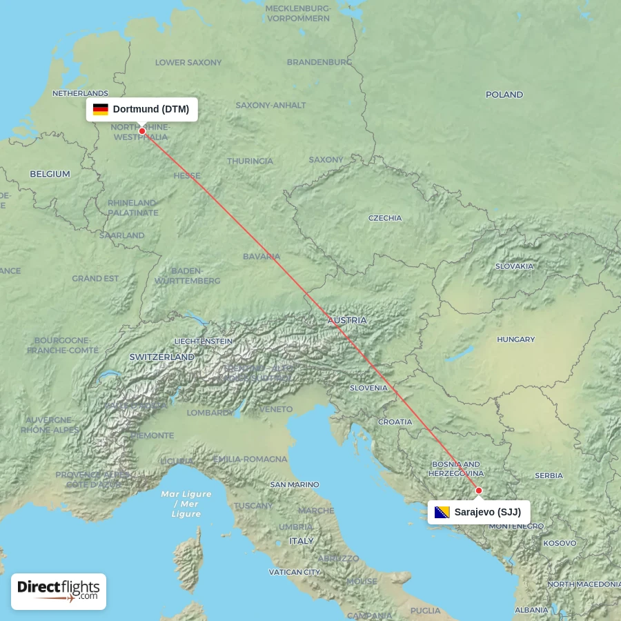 DTM - SJJ route map