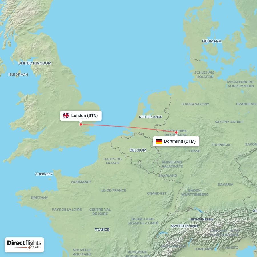 DTM - STN route map