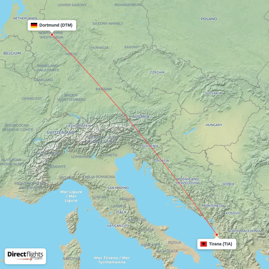 DTM - TIA route map