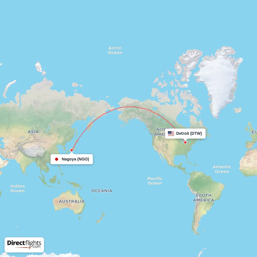 DTW - NGO route map