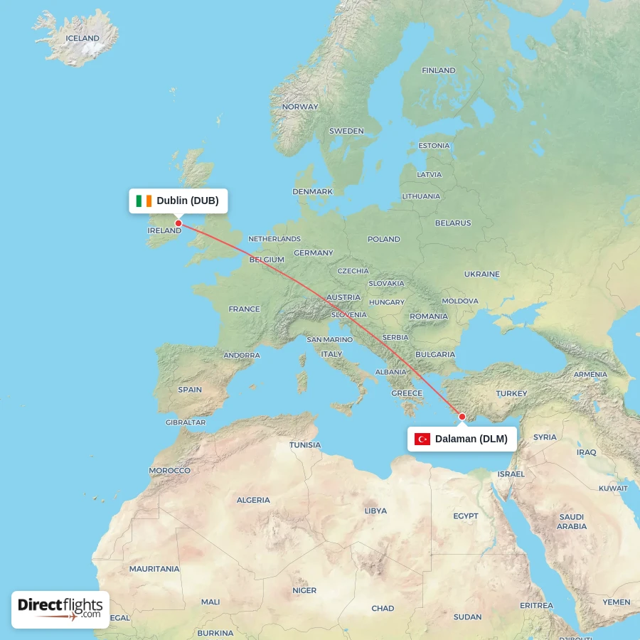 DUB - DLM route map