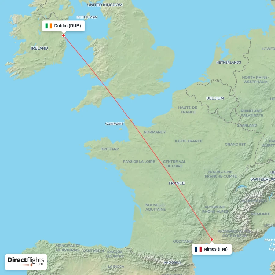 DUB - FNI route map