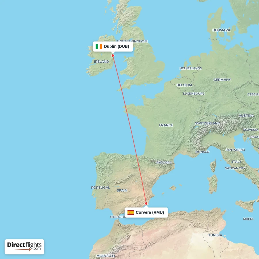 DUB - RMU route map