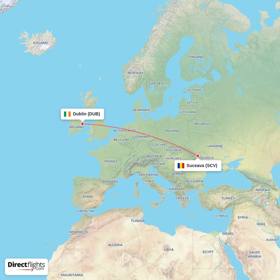 DUB - SCV route map