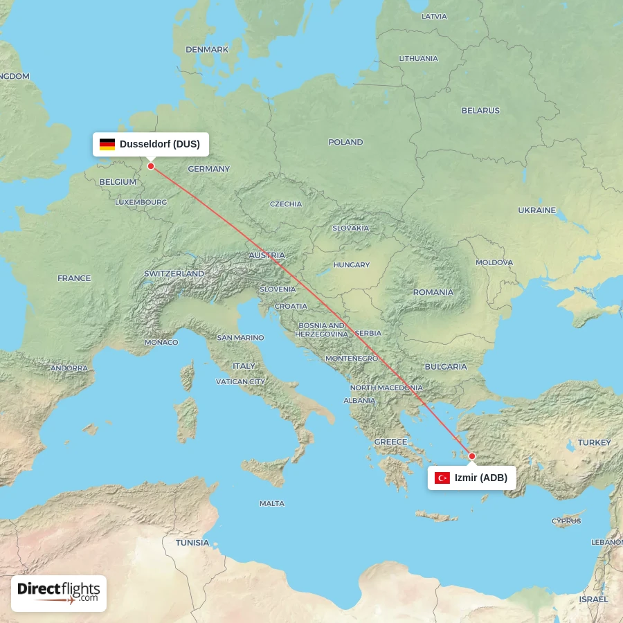 DUS - ADB route map