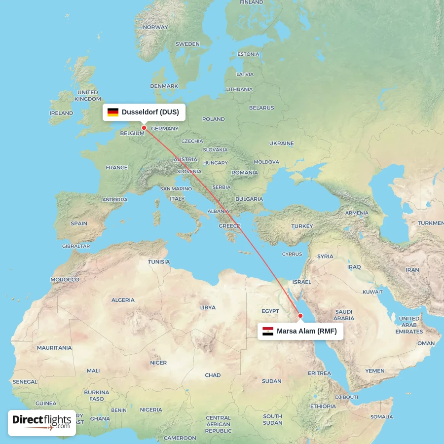 DUS - RMF route map