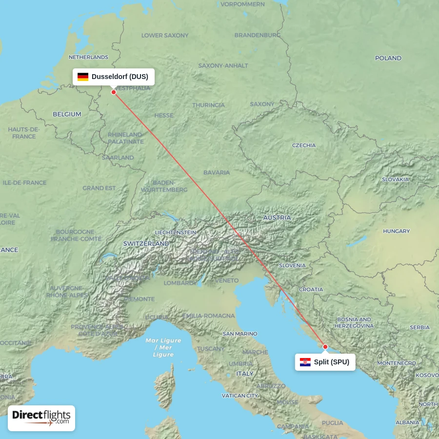 DUS - SPU route map