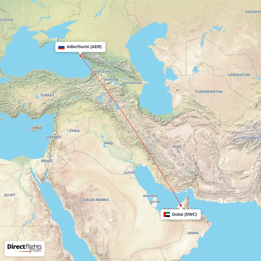 DWC - AER route map