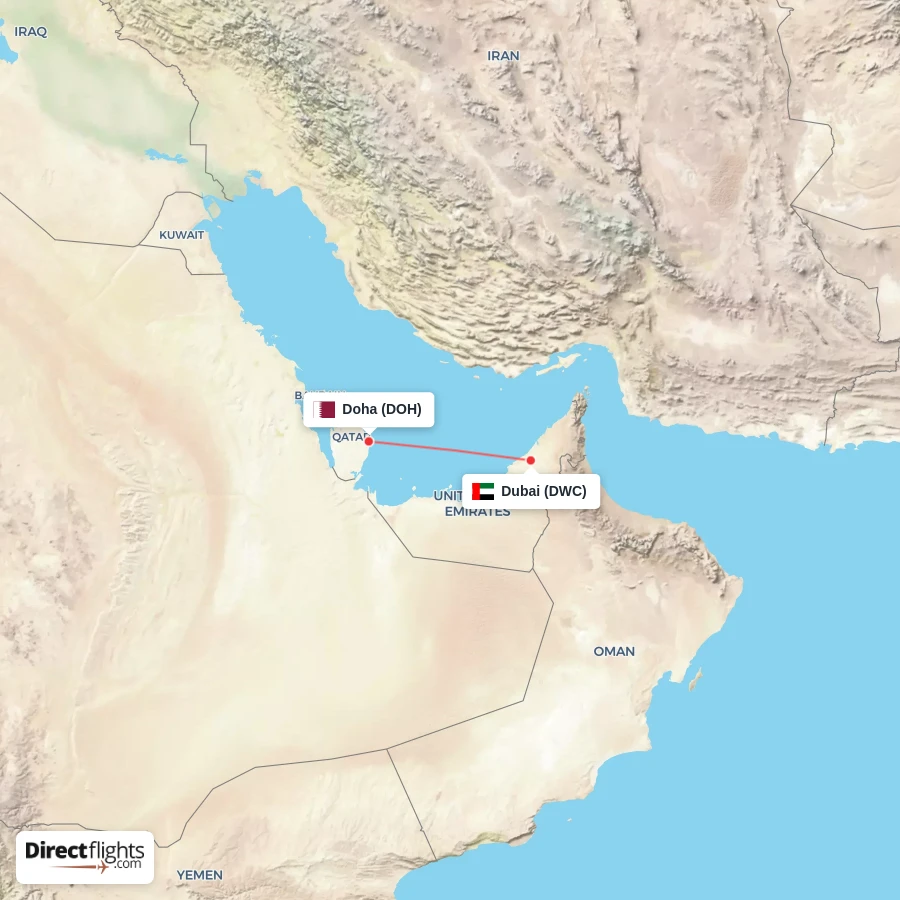 DWC - DOH route map
