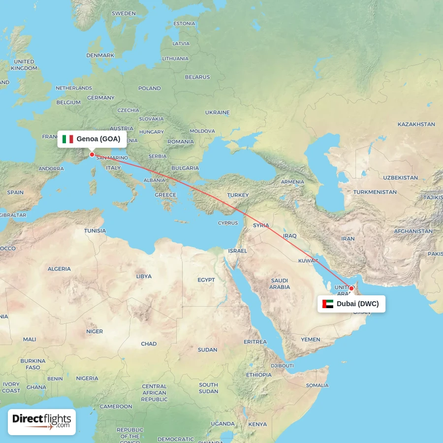 DWC - GOA route map