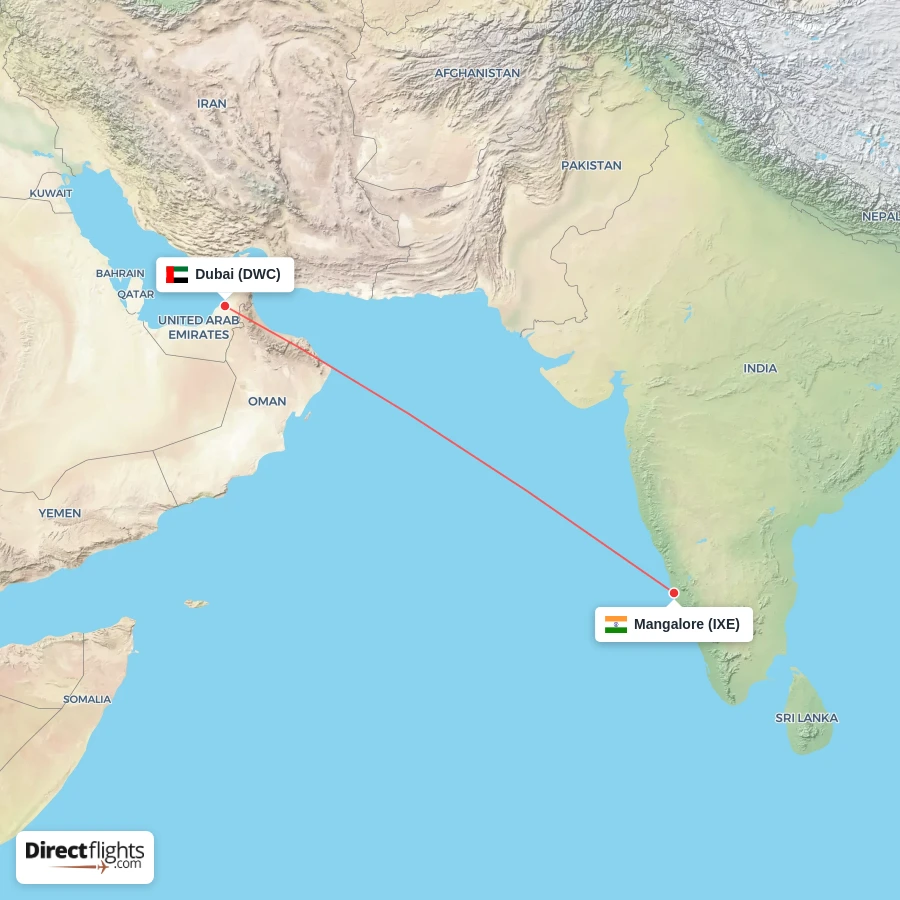 DWC - IXE route map