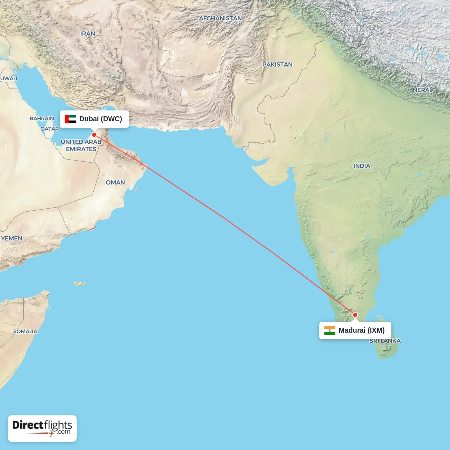 DWC - IXM route map