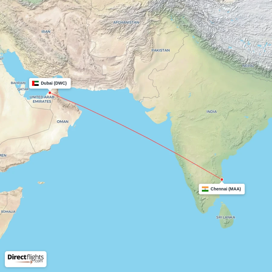 DWC - MAA route map