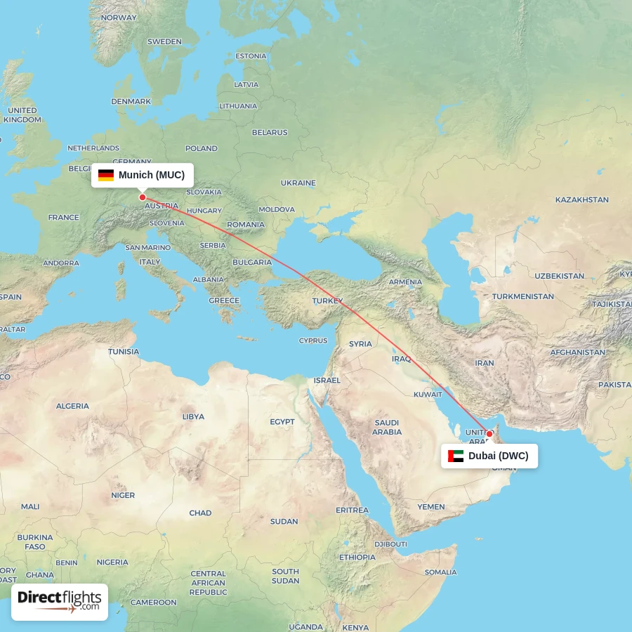 DWC - MUC route map