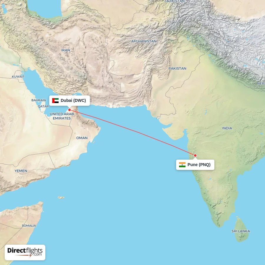 DWC - PNQ route map
