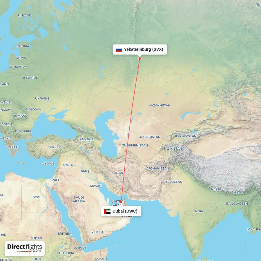 DWC - SVX route map