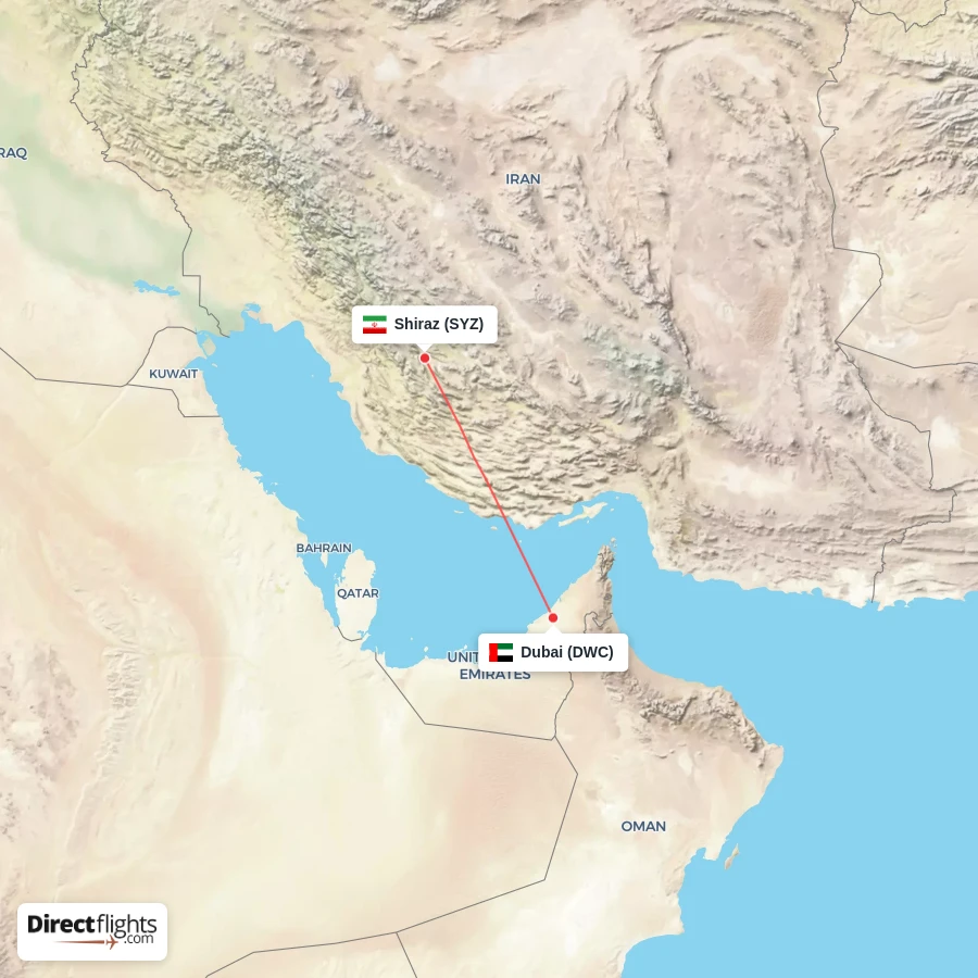 DWC - SYZ route map