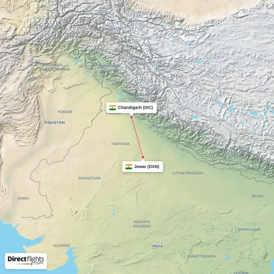 DXN - IXC route map