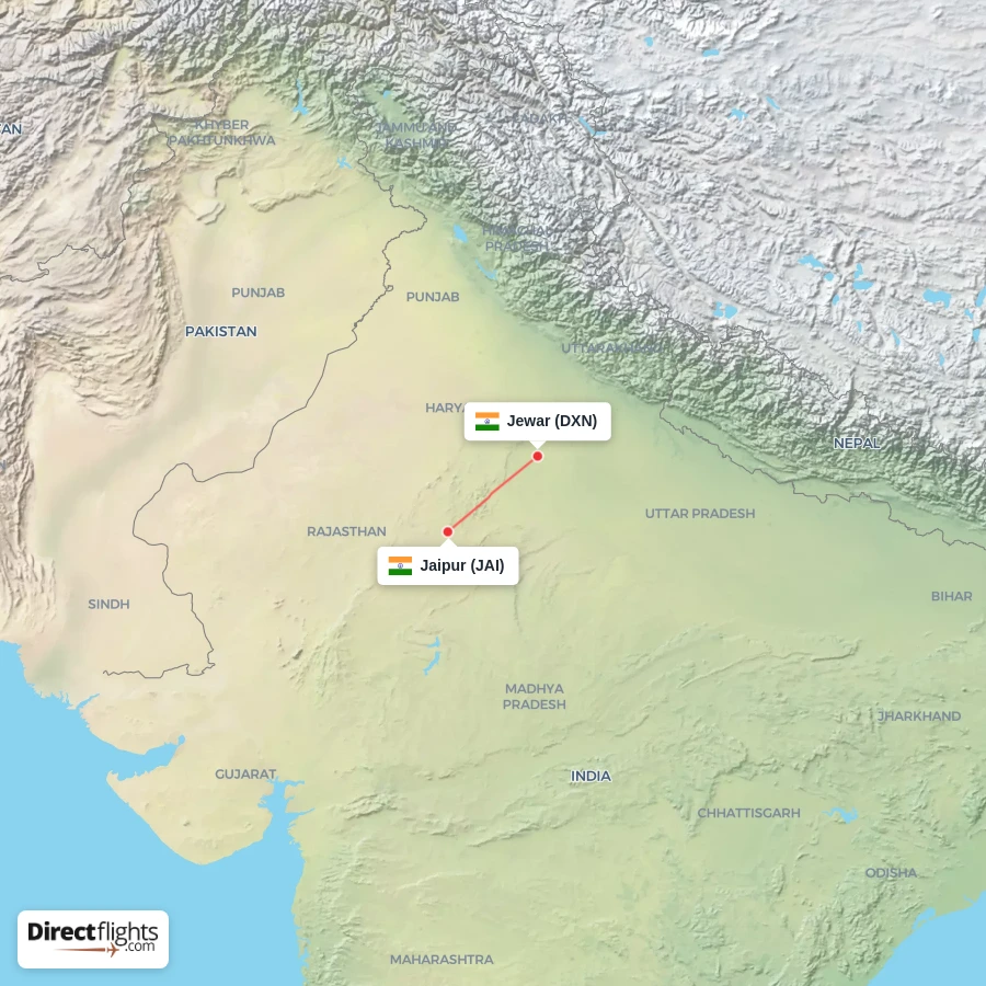 DXN - JAI route map