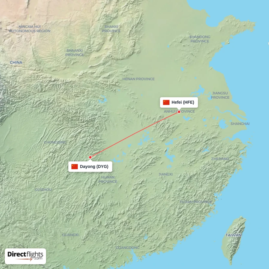DYG - HFE route map