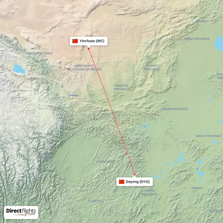 DYG - INC route map