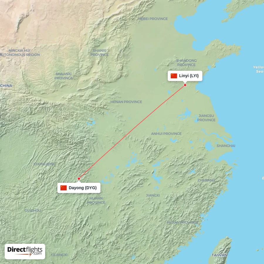 DYG - LYI route map