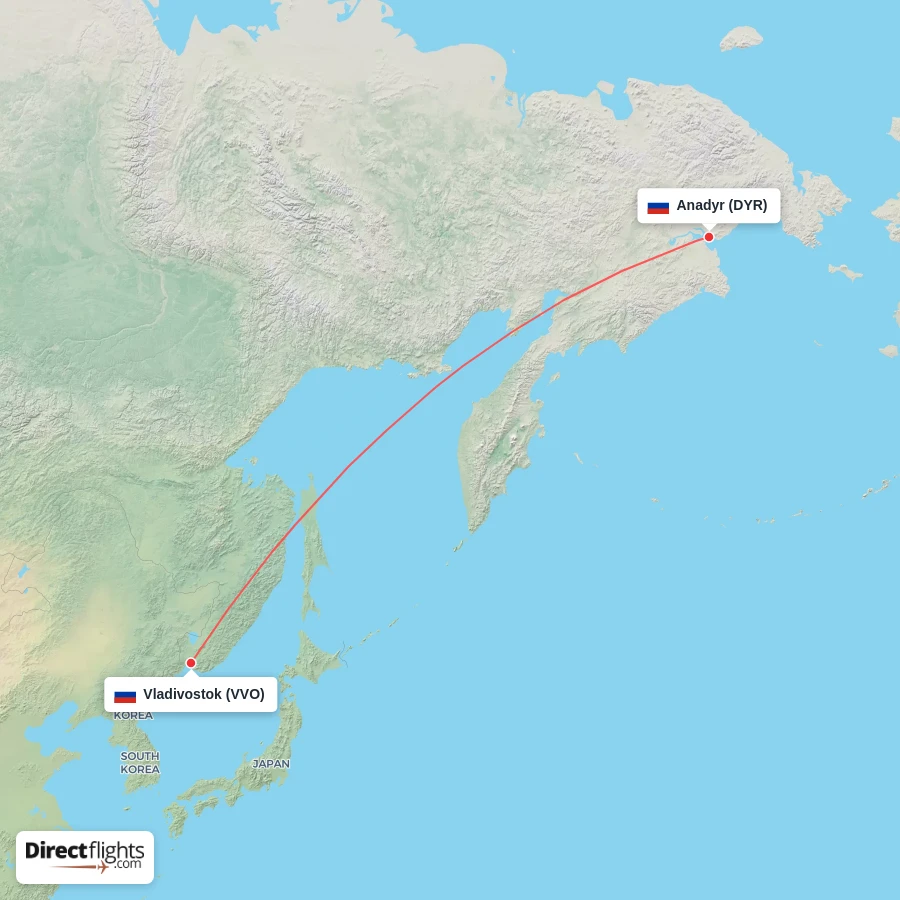 DYR - VVO route map