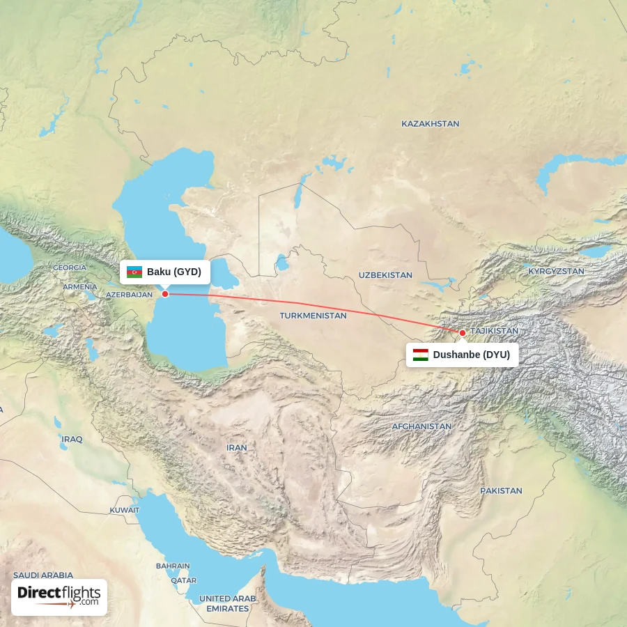 DYU - GYD route map