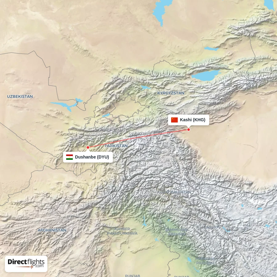 DYU - KHG route map