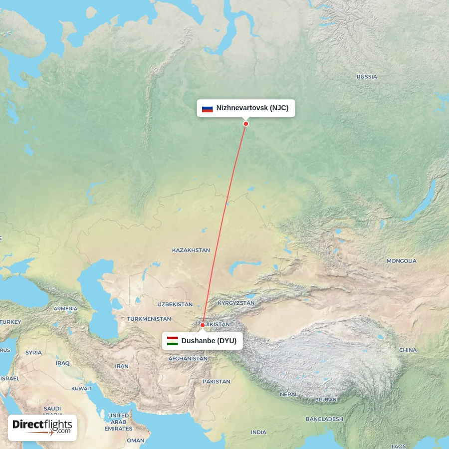 DYU - NJC route map