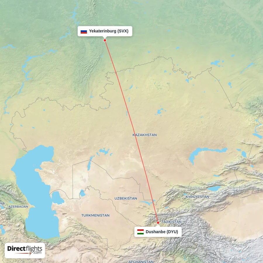 DYU - SVX route map