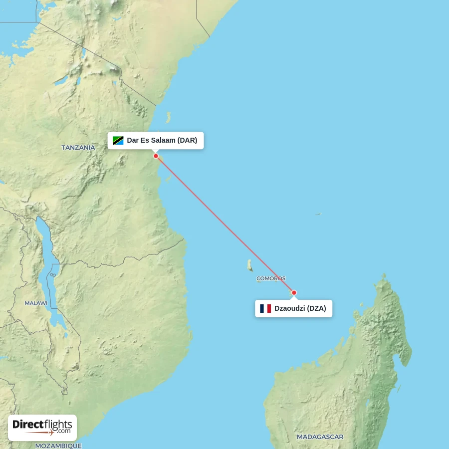 DZA - DAR route map