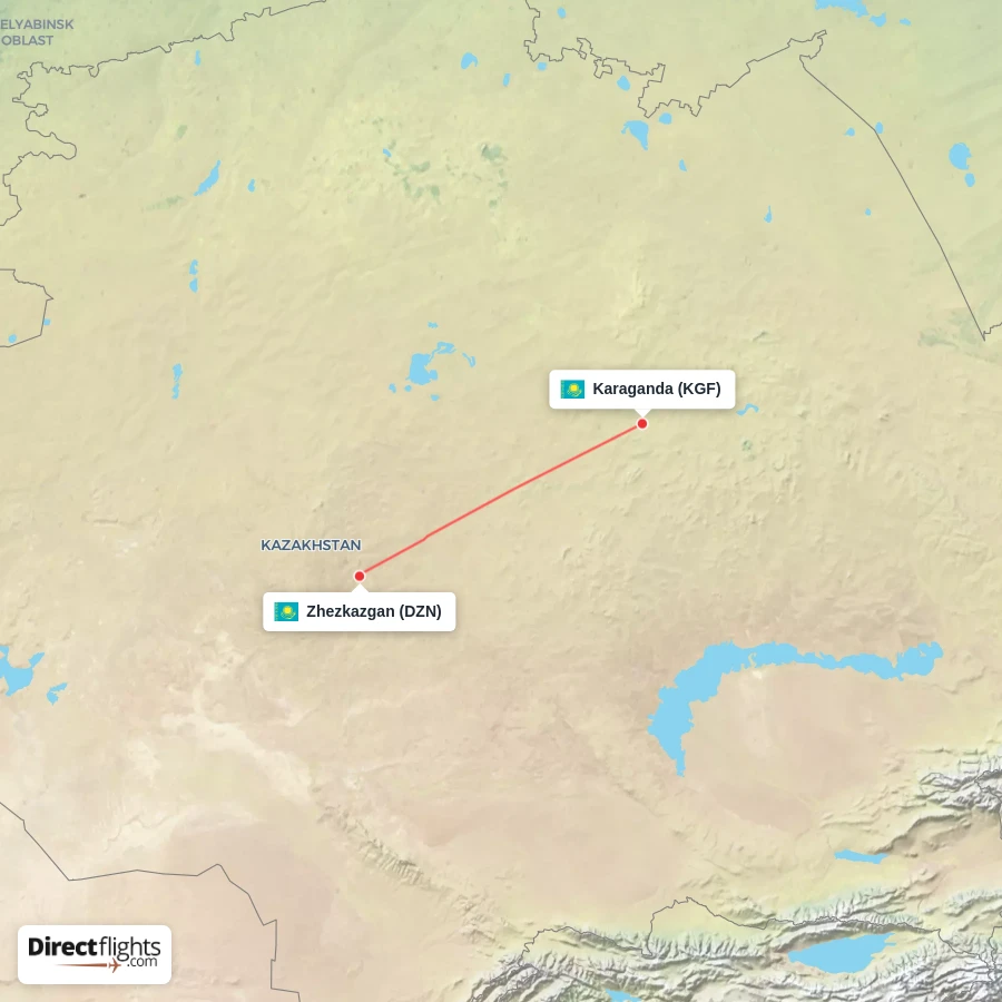 DZN - KGF route map