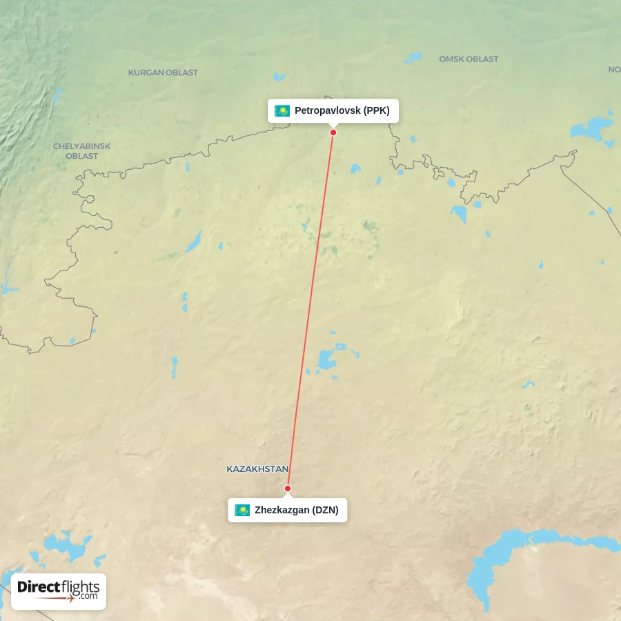 DZN - PPK route map