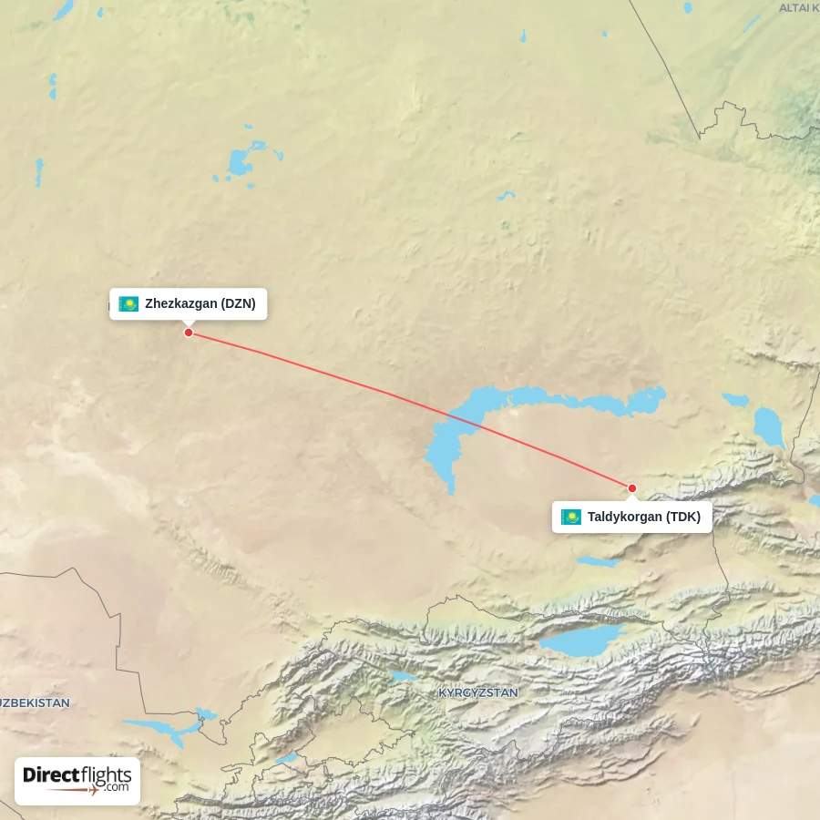 DZN - TDK route map