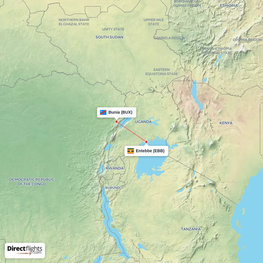 EBB - BUX route map