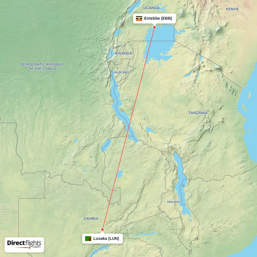 EBB - LUN route map
