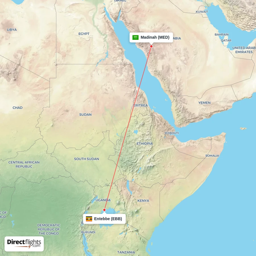 EBB - MED route map