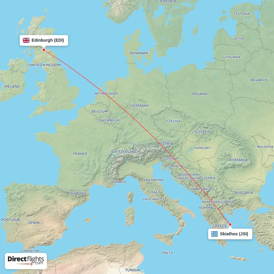 EDI - JSI route map